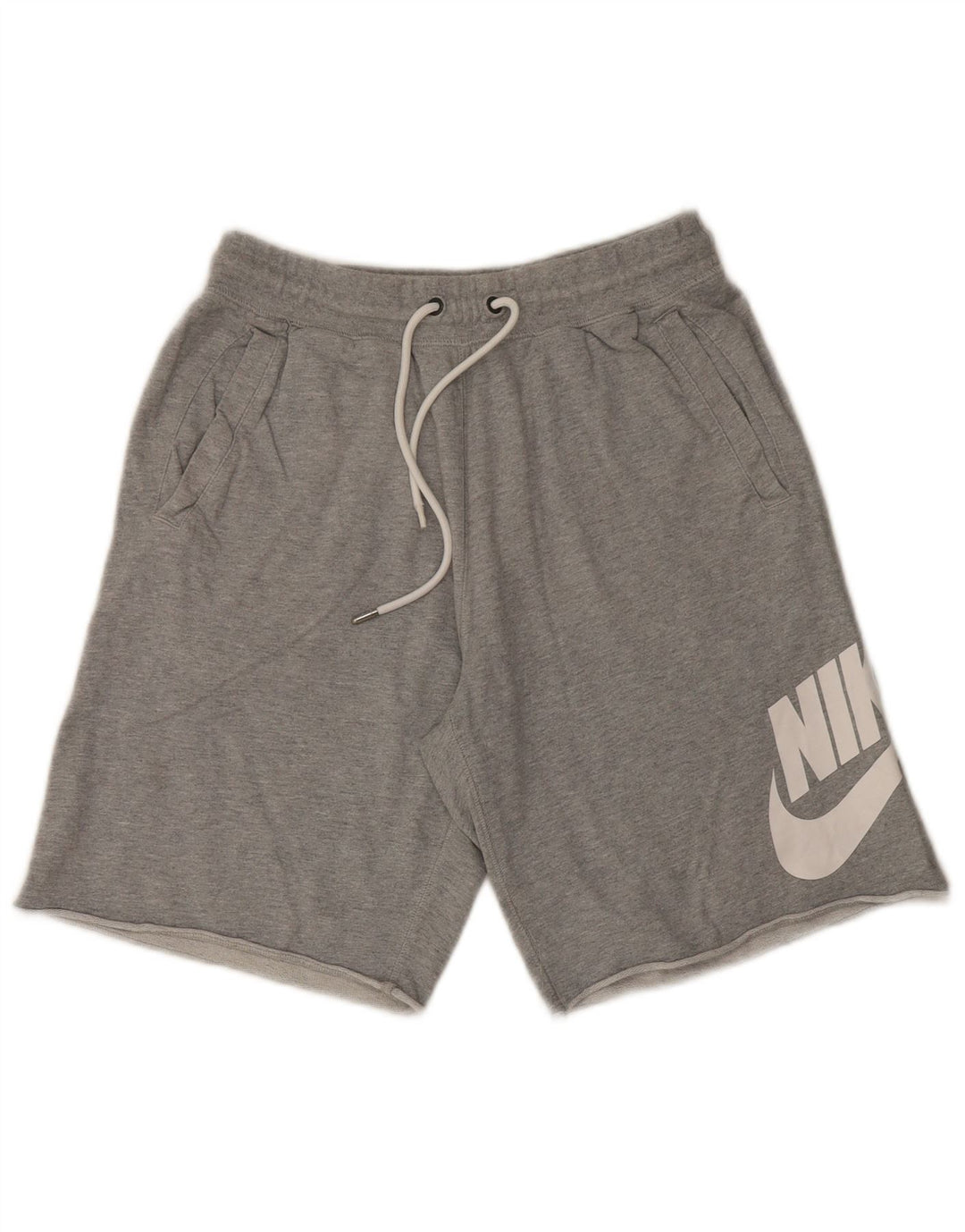 Nike grafiske sportsshorts til mænd mellemgrå flækket bomuld