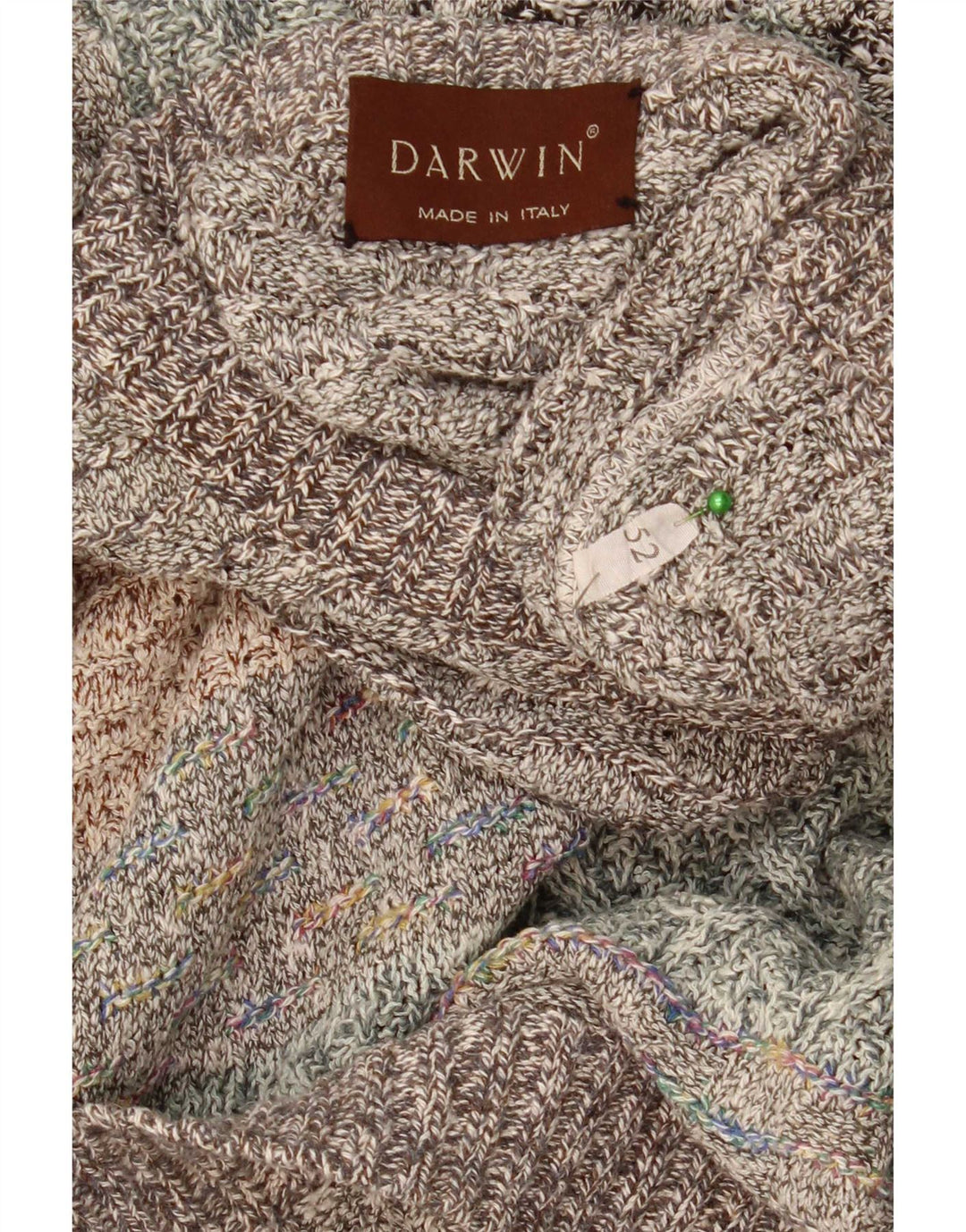 Darwin Herre Crew Neck Jumper Sweater Størrelse 52 Stor Flerfarvet Stribet