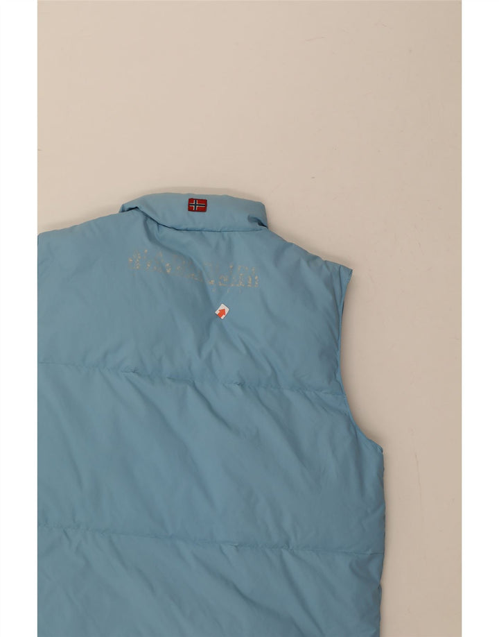 NAPAPIJRI Boys Padded Gilet 13-14 Years Blue Polyamide Vintage Napapijri and Second-Hand Napapijri from Messina Hembry 