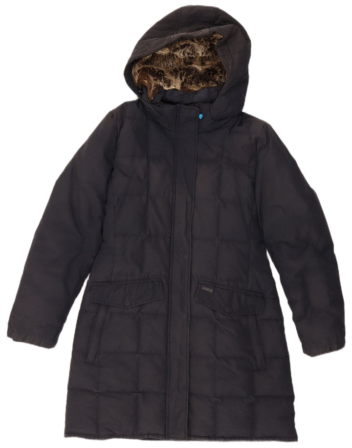 WOOLRICH Polstret frakke med hætte til kvinder UK 18 XL marineblå polyester