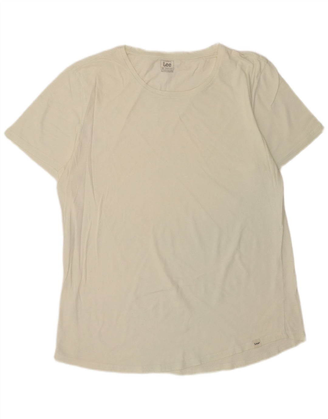 Lee Herre Lang Regular Fit T-Shirt Top 2XL Hvid