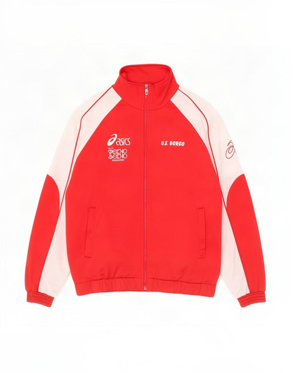 Asics Herre grafisk træningsdragt Topjakke Medium Rød Colourblock Polyester