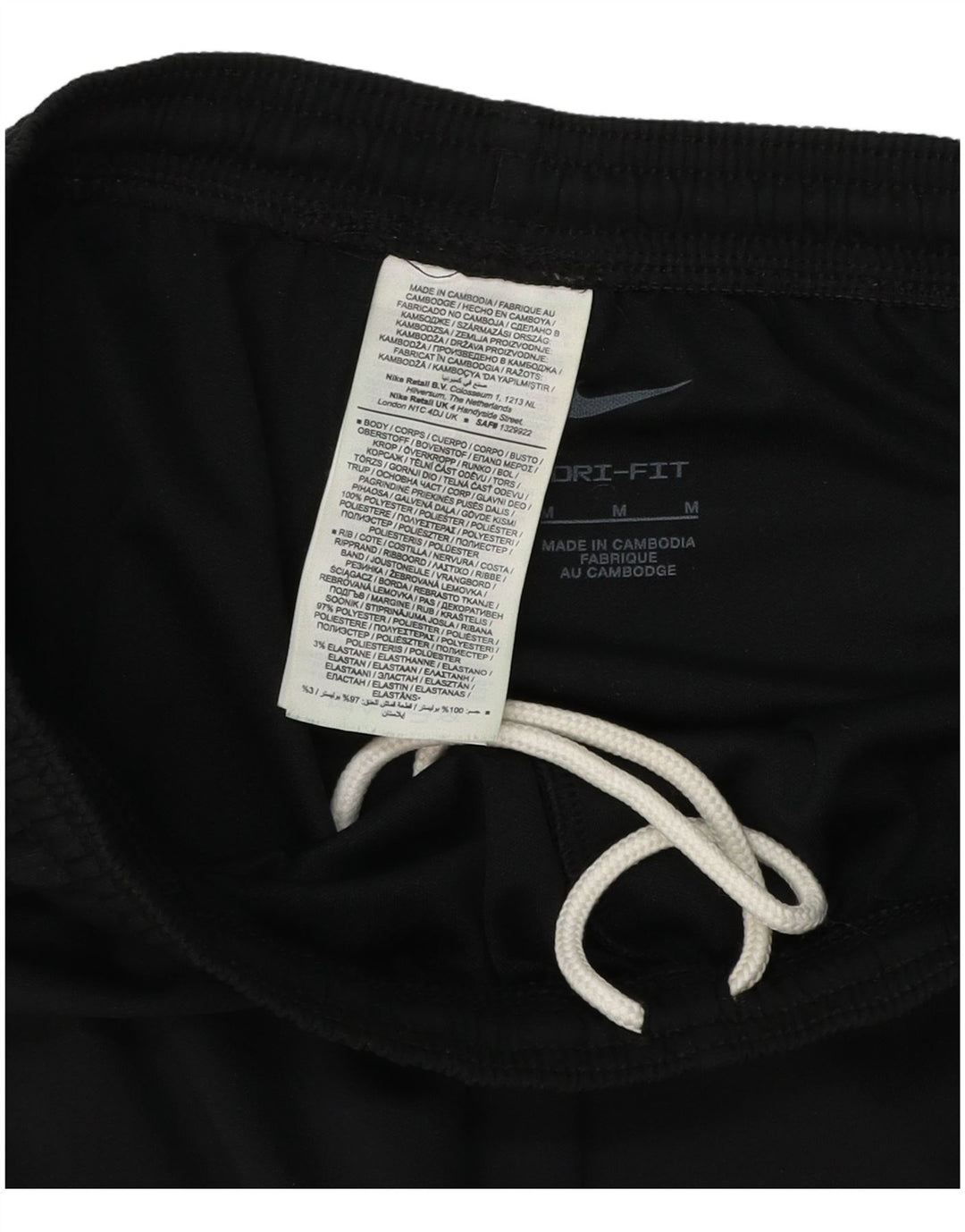 NIKE Dri Fit træningsdragtsbukser til kvinder UK 12 Mellem sort polyester