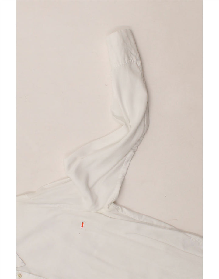 MASSIMO DUTTI Dameskjorte EU 38 Lille Hvid Lyocell