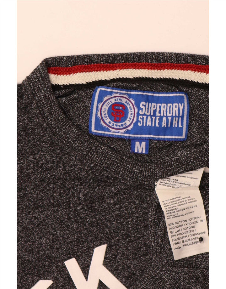 Superdry Herre grafisk top Langærmet mellemgrå bomuld