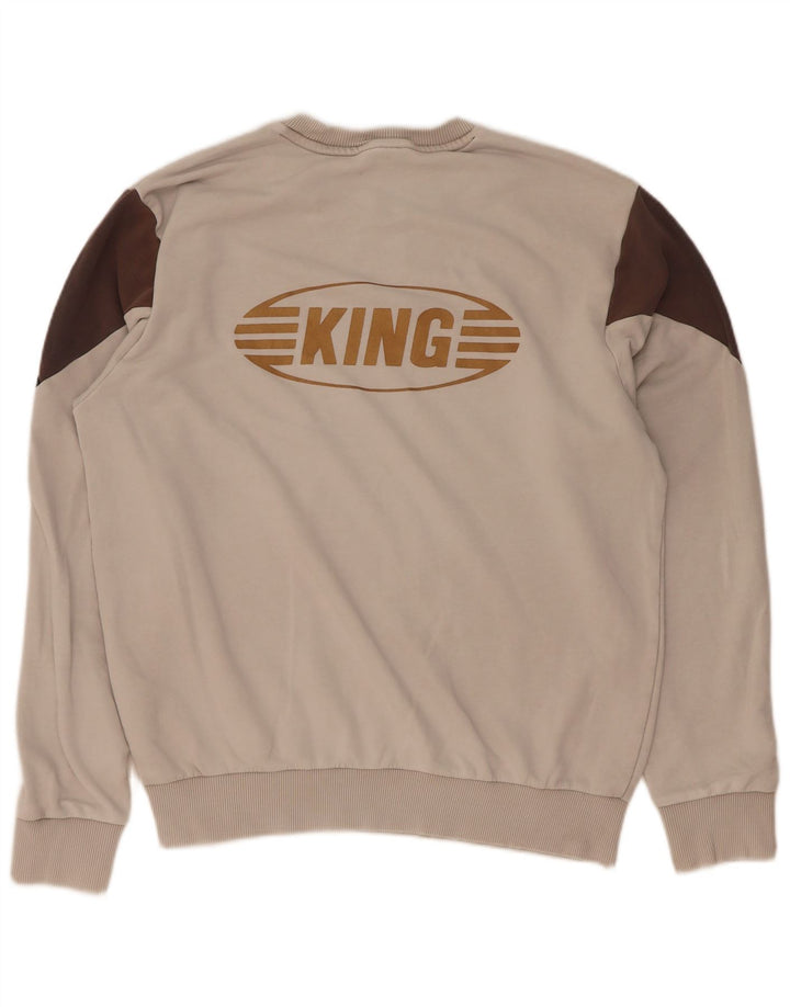 Puma Herre grafisk sweatshirt Jumper Medium Beige Colourblock Bomuld