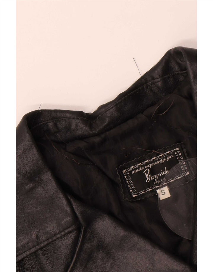 Bayside Dame Oversized Læderjakke UK 10 Small Black
