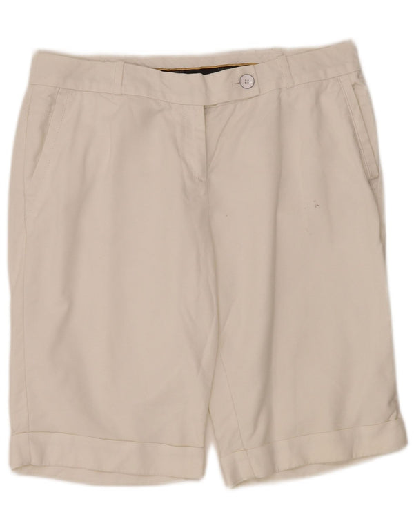 Marks & Spencer Womens Autograph Chino Shorts UK 14 Large W32 White Bomuld