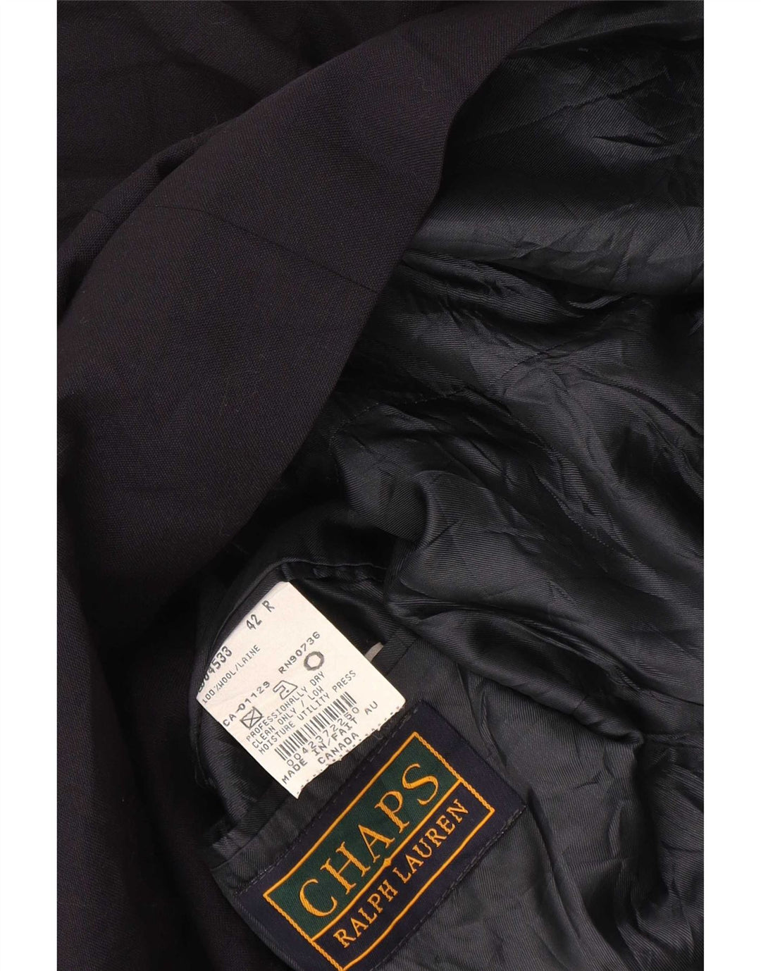 Chaps Herre dobbeltradet blazerjakke størrelse 42 Large Navy Blue