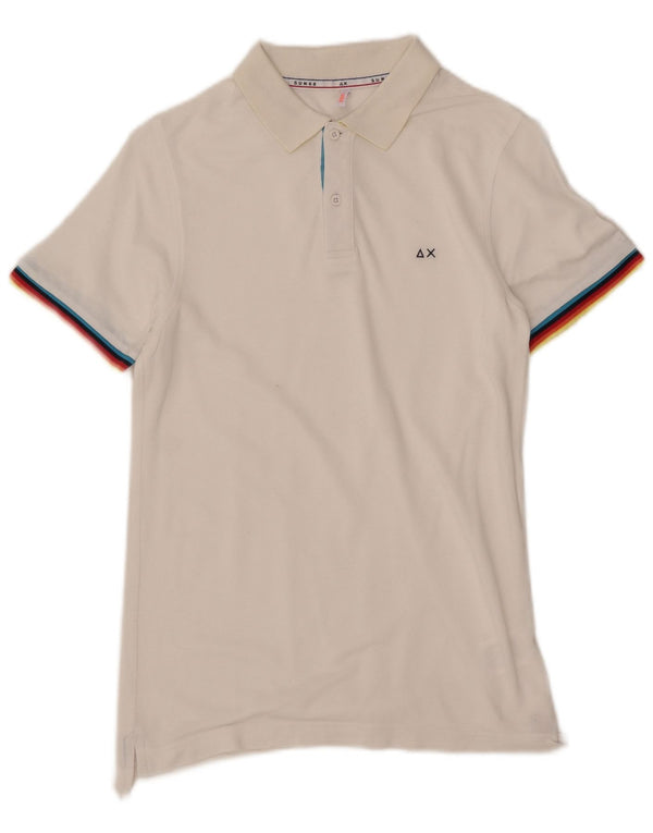 Sun68 Boys Polo Shirt 11-12 År Hvid Tencel