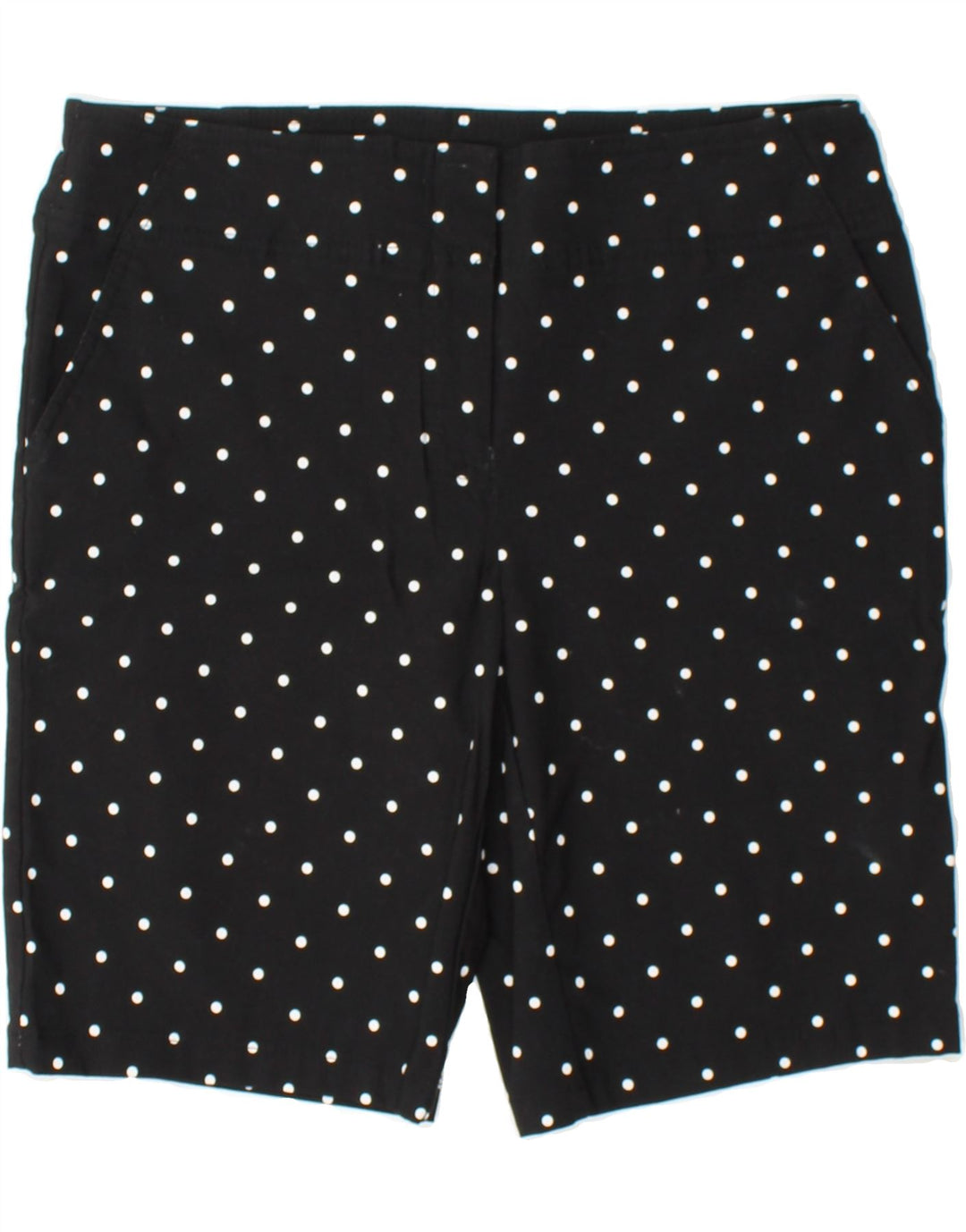 IZOD Womens Chino Shorts US 10 Large W32  Black Polka Dot Rayon Vintage Izod and Second-Hand Izod from Messina Hembry 