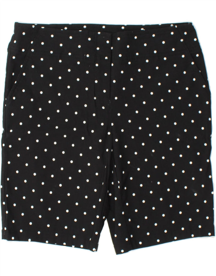 IZOD Womens Chino Shorts US 10 Large W32  Black Polka Dot Rayon Vintage Izod and Second-Hand Izod from Messina Hembry 