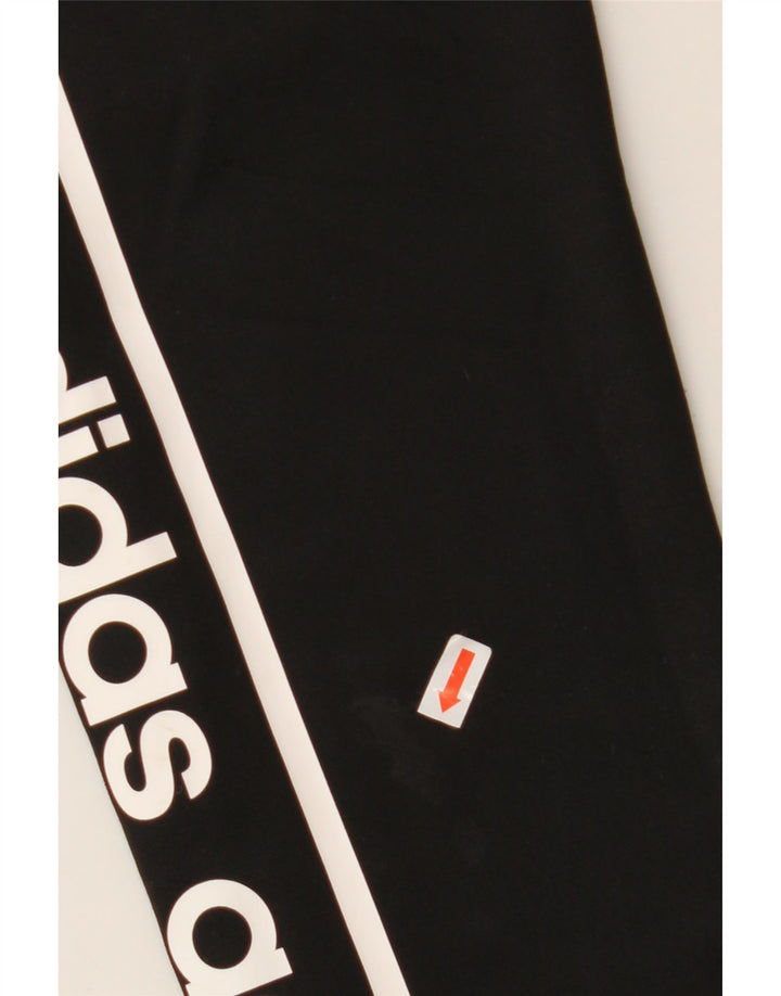 Adidas Dame Oversized grafisk hættetrøje Jumper UK 8/10 Small Black Polyester