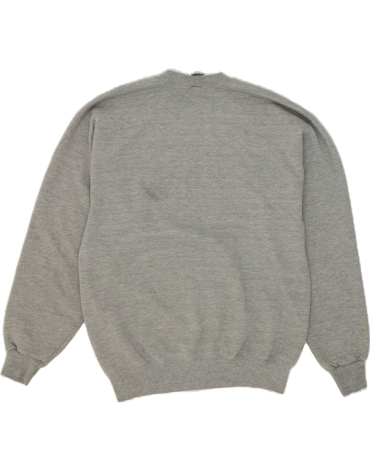 VINTAGE Mens Graphic Sweatshirt Jumper Large Grey Cotton Vintage Vintage and Second-Hand Vintage from Messina Hembry 