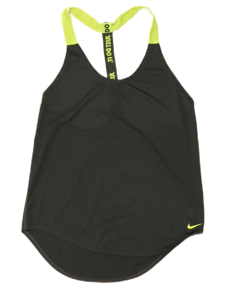Nike Dame Grafisk Vest Top UK 6 XS Sort
