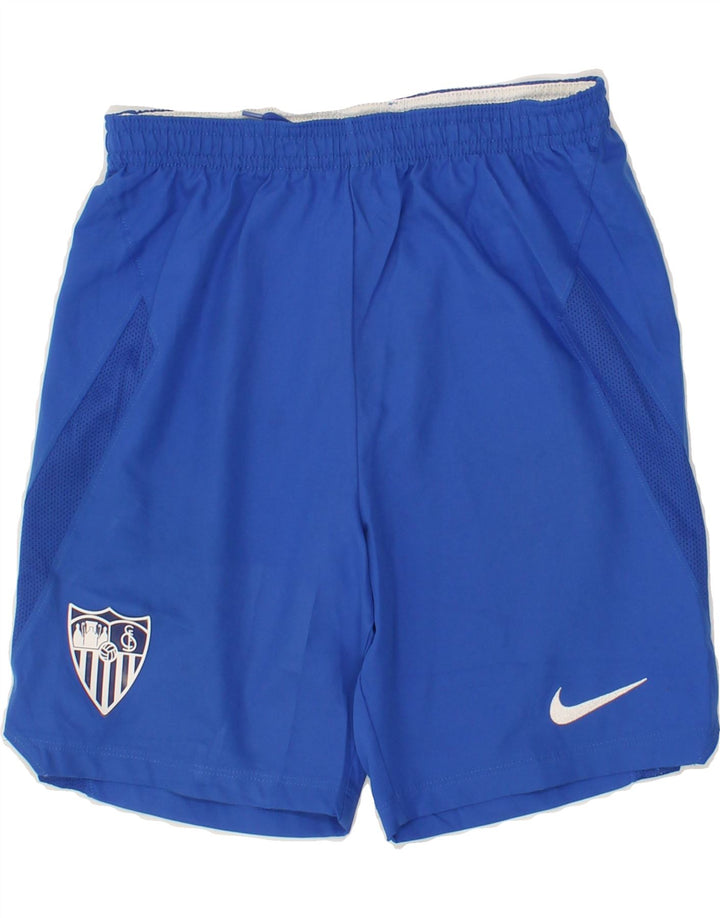 NIKE Boys Valencia Sport Shorts 10-11 Years Medium  Blue Polyester Vintage Nike and Second-Hand Nike from Messina Hembry 