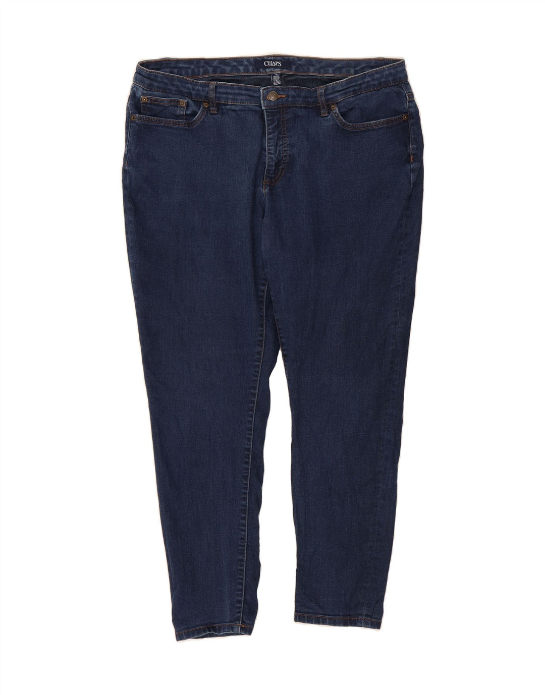 CHAPS Womens Slim Jeans US 18 2XL W36 L28 Navy Blue Cotton Vintage Chaps and Second-Hand Chaps from Messina Hembry 