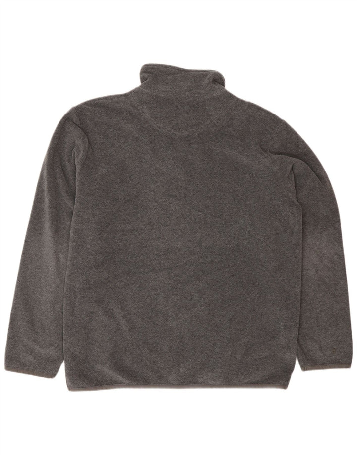 Hugo Boss Herre lynlåshals Fleece Jumper Stor Grå Polyester