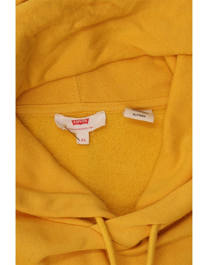 LEVI'S Womens Oversized Hoodie Jumper UK 18 XL Yellow Vintage Levi's and Second-Hand Levi's from Messina Hembry 