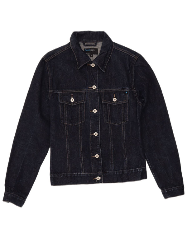 VINTAGE Dame denimjakke EU 38 Medium Navyblå Bomuld