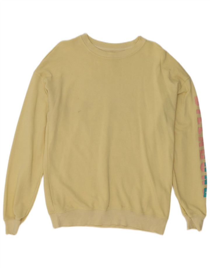 Billabong Herre Grafisk Sweatshirt Jumper Lille Gul Bomuld