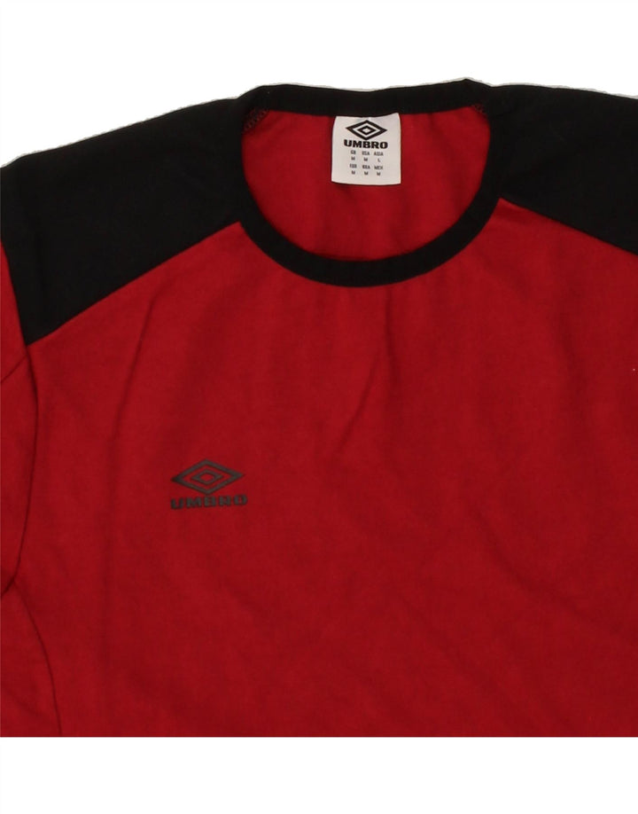 UMBRO Mens Fleece Jumper Medium Red Vintage Umbro and Second-Hand Umbro from Messina Hembry 