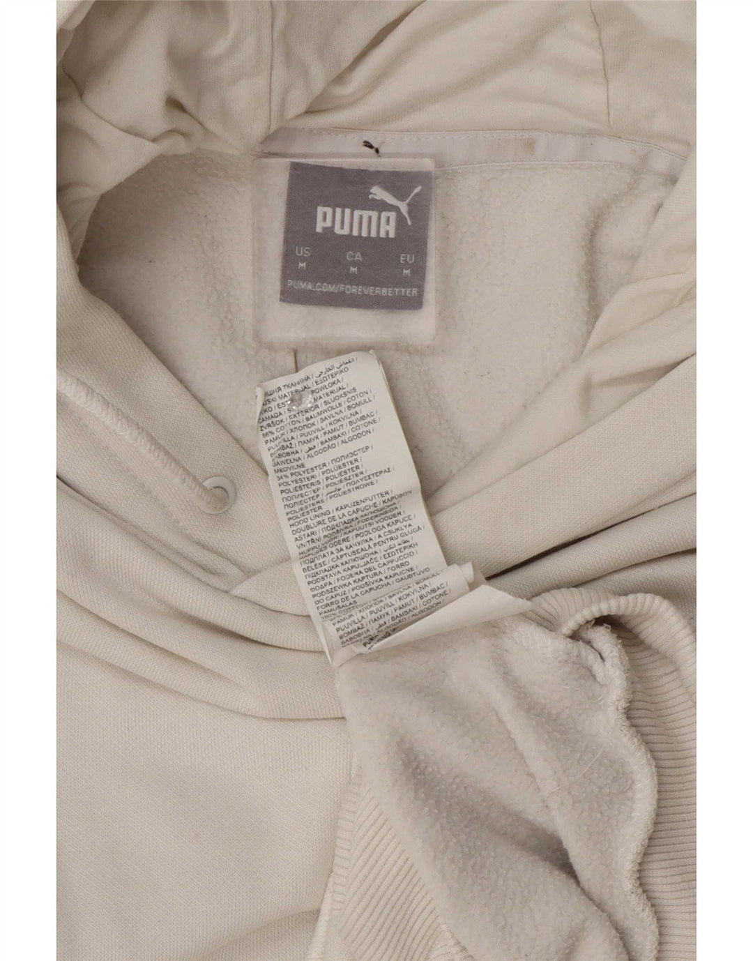 Puma Herre grafisk hættetrøje Jumper Medium White Colourblock Bomuld