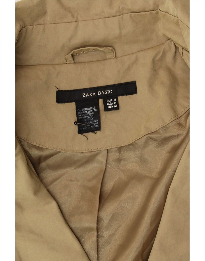 Zara Dame Trench Coat UK 14 Medium Beige Bomuld