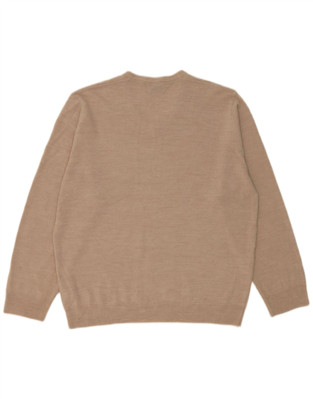 Marks & Spencer Herre Regular Fit V-hals sweater 2XL Beige Akryl