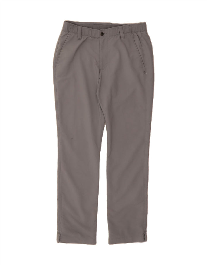 UNDER ARMOUR Mens Slim Chino Trousers W32 L32 Grey Polyester Vintage Under Armour and Second-Hand Under Armour from Messina Hembry 