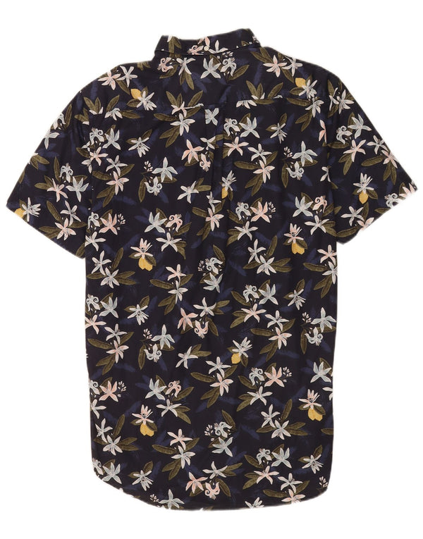 Gant Kortærmet Herreskjorte Størrelse 39/40 15 3/4Medium Blue Floral