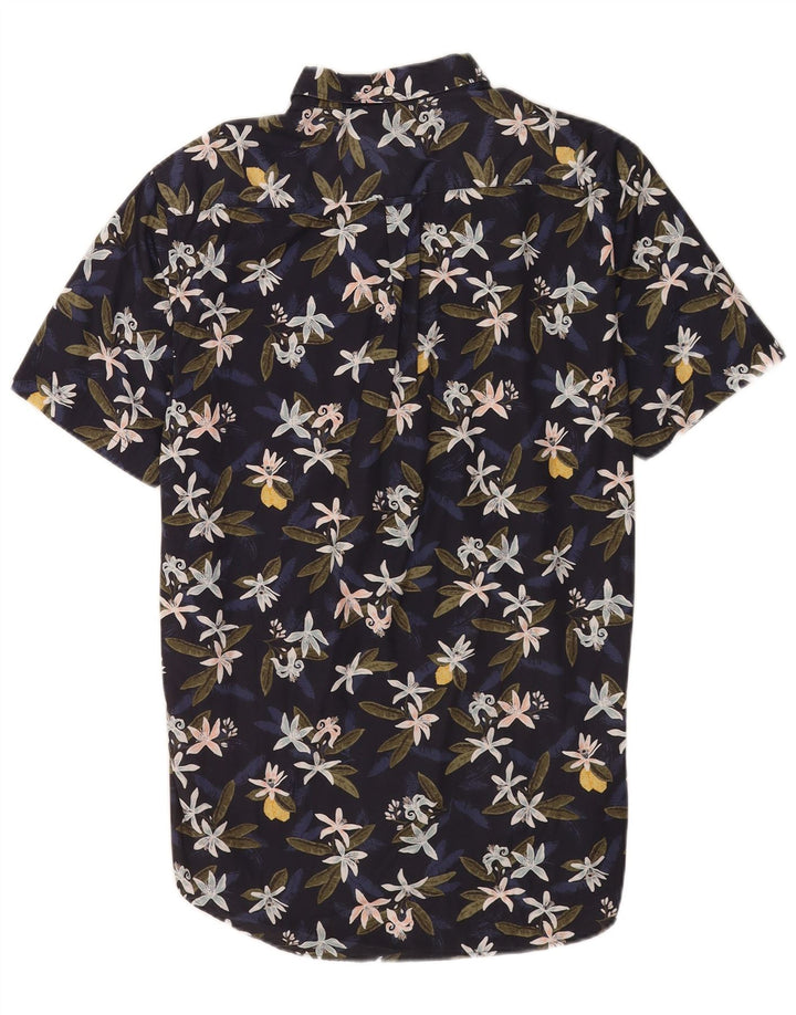 Gant Kortærmet Herreskjorte Størrelse 39/40 15 3/4Medium Blue Floral
