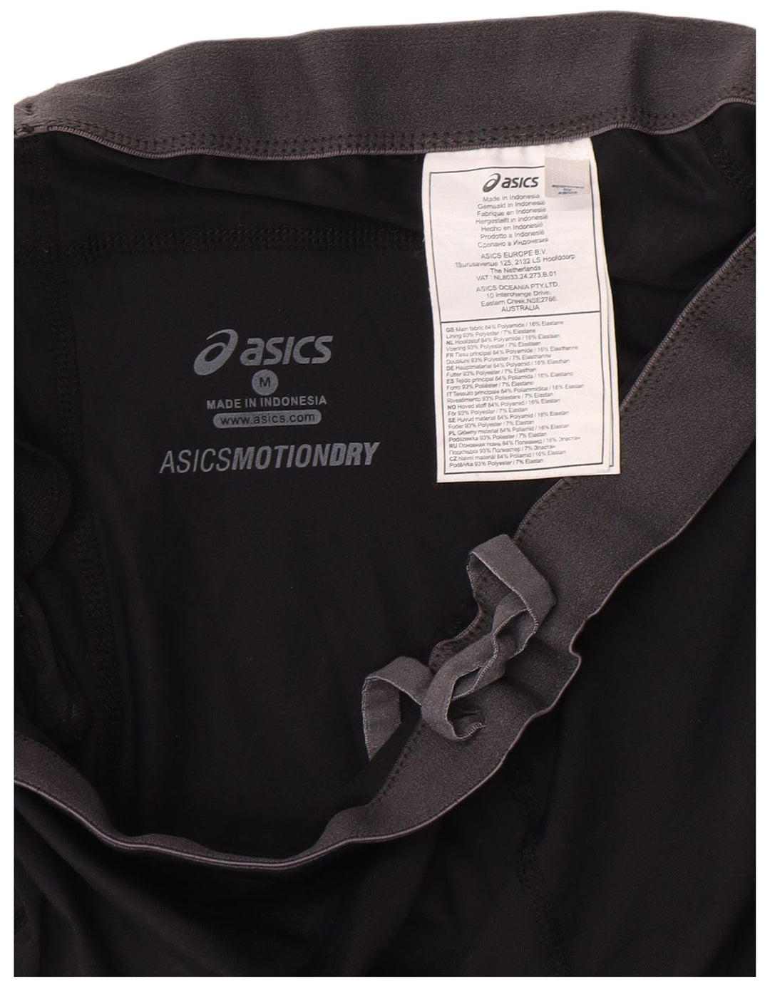 Asics Womens Graphic Capri træningsdragt Bukser UK 12 Medium Sort Polyamid