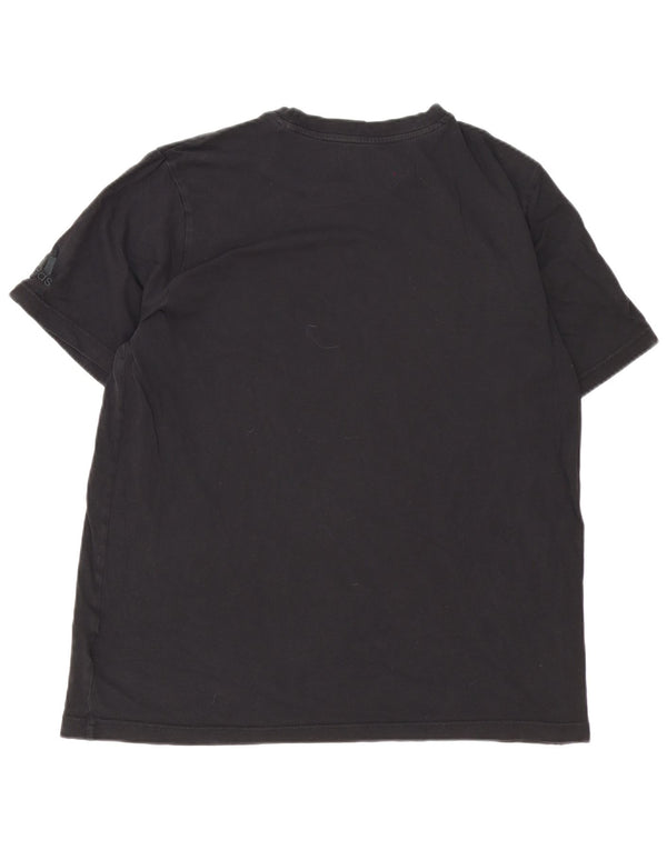 Adidas Grafisk T-shirt top til mænd, stor sort bomuld