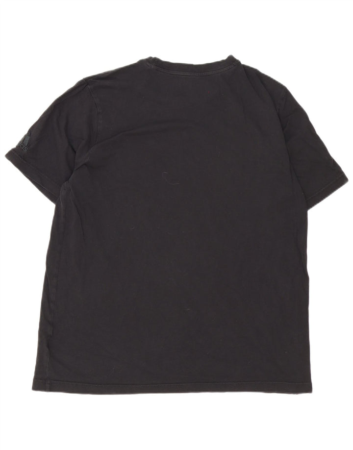 Adidas Grafisk T-shirt top til mænd, stor sort bomuld