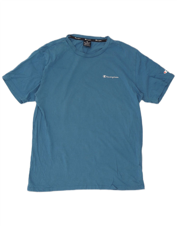 Champion Herre T-Shirt Top XL Blå Bomuld