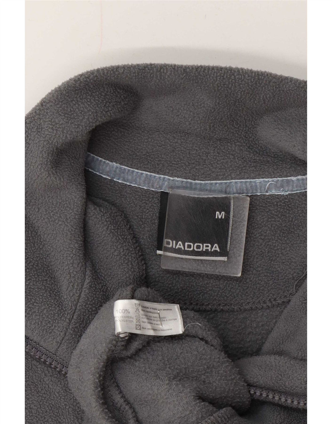 Diadora herre lynlås hals fleece jumper mellem grå polyester