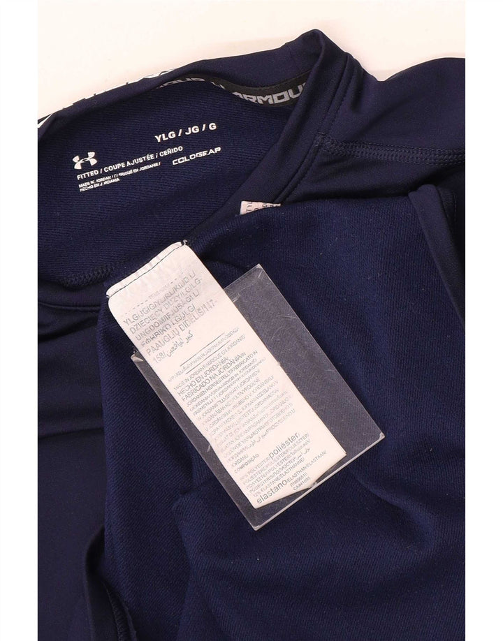 Under Armour Boys Grafisk Top Langærmet 11-12 År Large Navy Blue