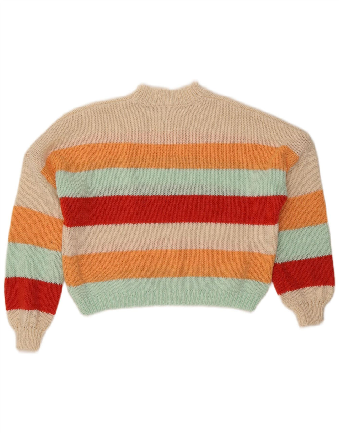 VINTAGE Dame Turtle Neck Jumper Sweater UK 10 Small Multicolor