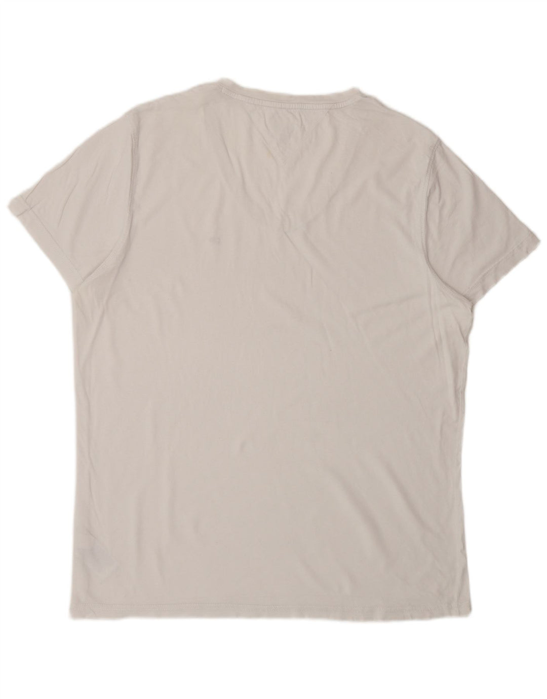 TOMMY HILFIGER Herre T-Shirt Top 2XL Hvid Bomuld