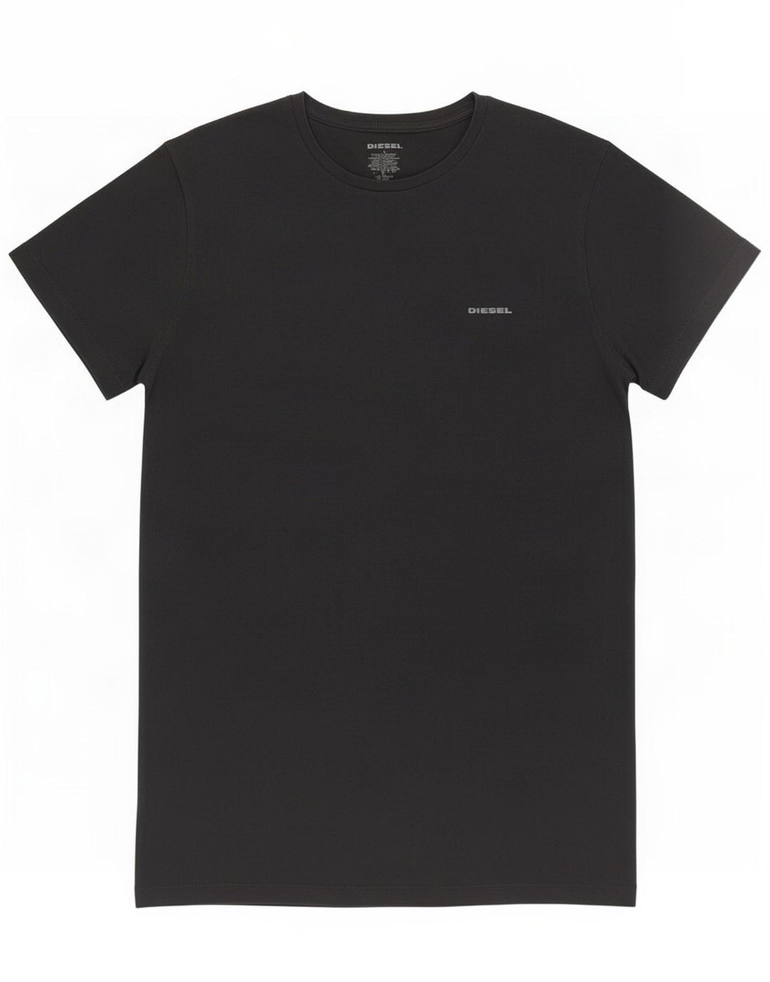 Diesel Herre T-Shirt Top Stor Sort Bomuld