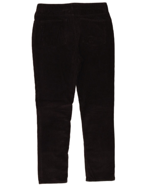 Fat Face Dame Slim Fløjlsbukser UK 10 Small W29 L27 Sort Bomuld
