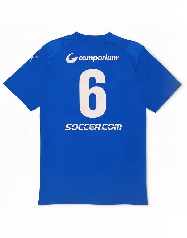 Puma Herre Charlotte Soccer Academy Grafisk T-shirt Top Medium Blue