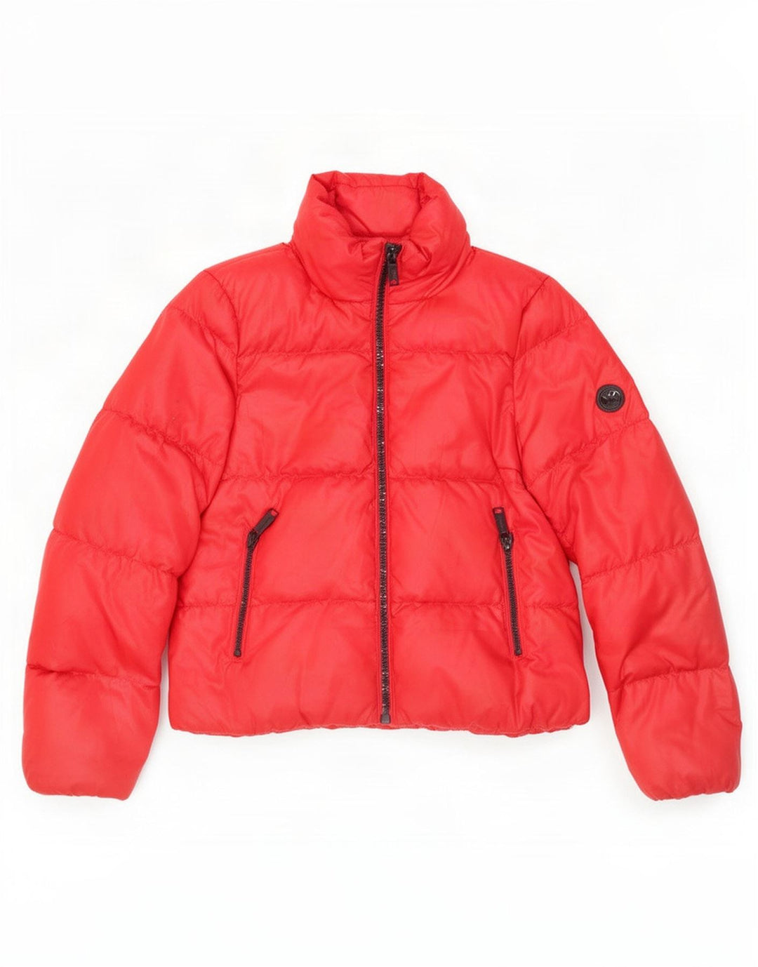 Michael Kors Dame Polstret Jakke UK 10 Lille Rød Polyester