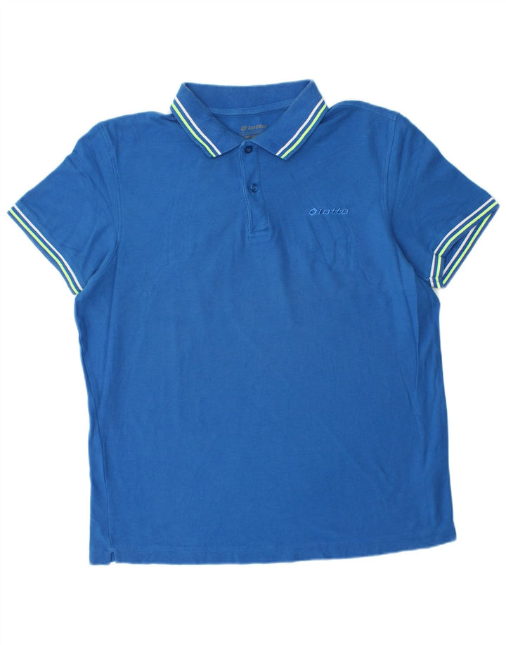 Lotto Herre Polo Shirt Medium Blå Bomuld