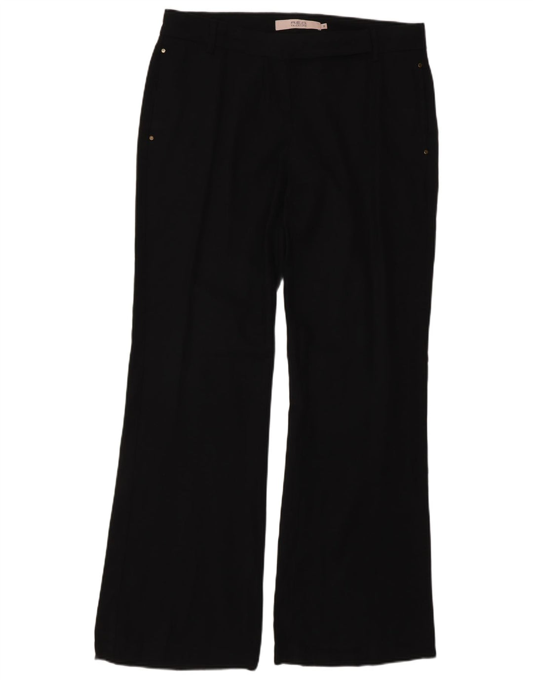 Rød af Valentino Dame Bootcut Casual Bukser IT 44 Medium W30 L33 Sort