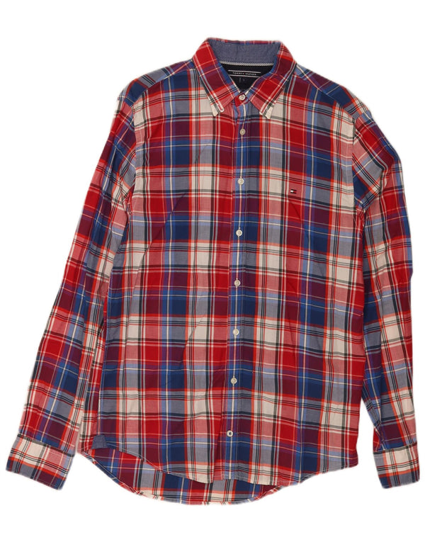 Tommy Hilfiger Herre New York Fit skjorte Lille flerfarvet ternet bomuld