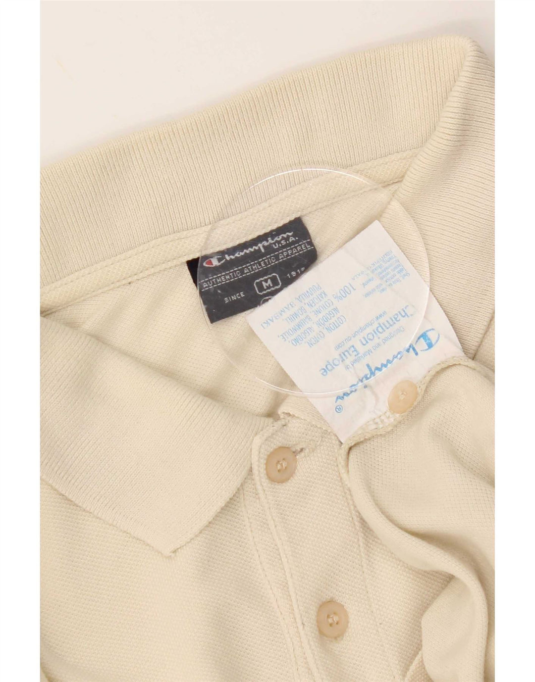 Champion Langærmet Polo Shirt til mænd Medium Beige Bomuld