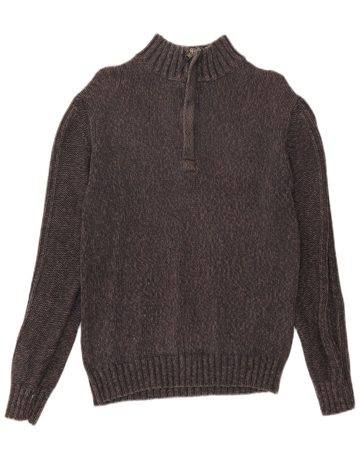 Marks & Spencer Herre sweater med lynlåshals lille marineblå flækket silke