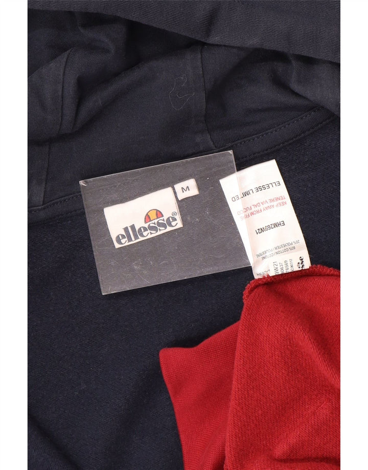 ELLESSE Hættetrøje med lynlås til mænd Medium Rød Colourblock Bomuld